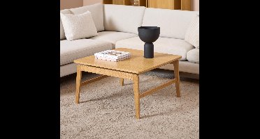 Bendt Vierkante Salontafel Lierin Eiken, 80 x 80cm - Naturel