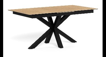 Bendt Uitschuifbare Eettafel Line Keramiek in eikenlook, 168/210 x 90cm - Naturel
