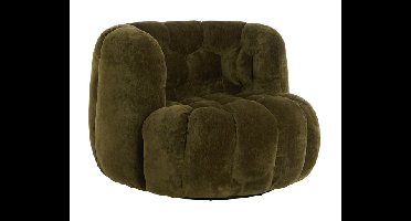 Light & Living Fauteuil Amara Velvet - Olijfgroen