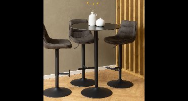 Bendt Ronde Bartafel / Statafel Tempest Keramiek 80cm, Kleur Zwart