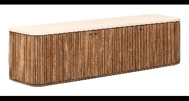 DTP Home Zwevend TV-meubel Lagoon Teakhout & Mortex, 140cm - Bruin