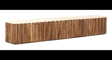 DTP Home Zwevend TV-meubel Lagoon Teakhout & Mortex, 220cm - Bruin