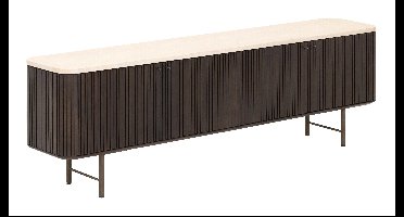 DTP Home TV-meubel Maroon Mahoniehout en mortex, 180cm - Zwart