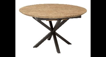 DTP Home Ronde Uitschuifbare Eettafel Utopia Teakhout, Ø130-170cm - Naturel