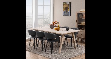 Bendt Eettafel Mads 200 x 95cm, licht eikenfineer - Beige