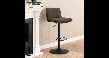 Bendt Draaibare Barkruk Ulysses PU - Antraciet (zithoogte 68-89cm)