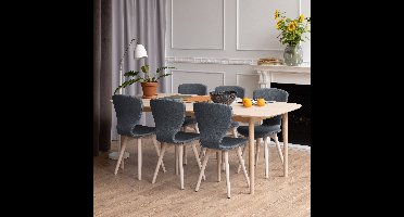 Bendt Eettafel Ove Eiken Whitewash, 210 x 100cm - Wit