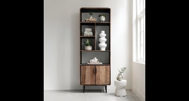 DTP Home Wandkast Evo Teakhout, 220 x 80cm - Bruin