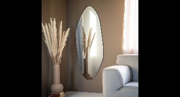 By-Boo Organische Spiegel Gem randloos, 150 x 60cm - Transparant - Passpiegel - Japandi