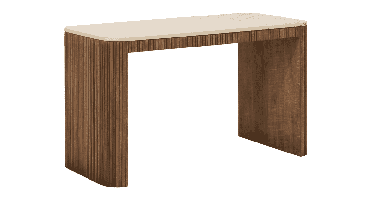 DTP Home Bureau Lagoon Mortex & Teakhout, 130 x 60cm - Naturel
