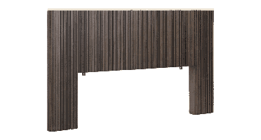 DTP Home Hoofdbord Maroon Mahoniehout en mortex, t.v.b. boxspring 180cm - Donkerbruin