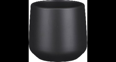 Amber pot rond donkergrijs mat h13,5xd14 cm Mica Decorations - Mica decorations