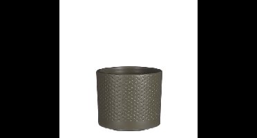 Era pot rond groen relief h9xd10 cm Mica Decorations - Mica decorations