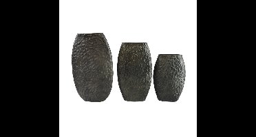 Aluminium long vase Sm.Black M 32x48cm 1 stuk Buitengewoon de Boet - Buitengewoon de boet
