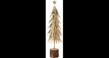 Kerstboom metaal glitter goud s 16x16x57 cm Jolipa - Hortus