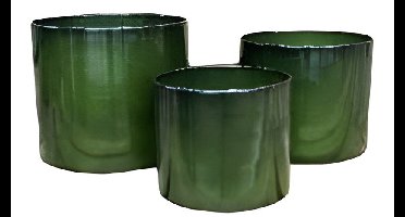 Pot Cylinder Vibrant Groen M 27x22cm 1stuk Buitengewoon de Boet - Buitengewoon de boet