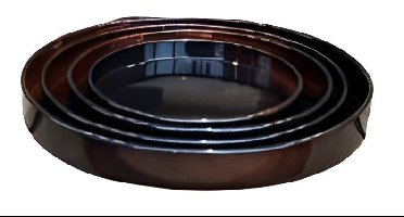 Schotel Cylinder Vibrant Bruin M 28x3,5cm Buitengewoon de Boet - Buitengewoon de boet