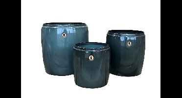 Pot met rand Grijs M 25x26cm 1stuk Buitengewoon de Boet - Buitengewoon de boet