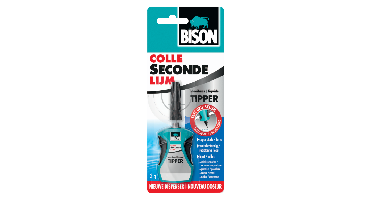 Secondelijm Tipper Vloeibaar Blister 3 g Bison - Bison