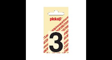 Deco cijfer 3 helvetica zwart 40 mm Pickup - Pickup