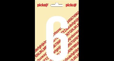 Plakcijfer Nobel Sticker cijfer 6 wit Pickup - Pickup