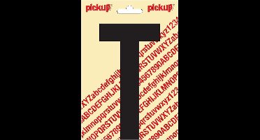 Plakletter Nobel Sticker letter T zwart Pickup - Pickup