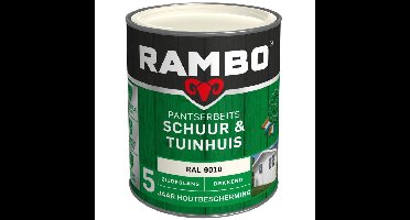 Pantserbeits schuur en tuinhuis zg dek 9010 0,75l Rambo - Rambo
