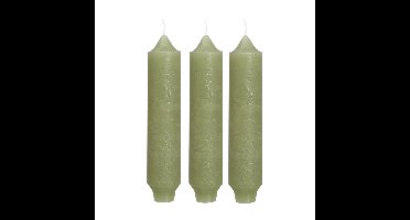 Palermo kaarsen set 3 stuks dia. 3.5 x H 17 cm groen Hortus - Hortus