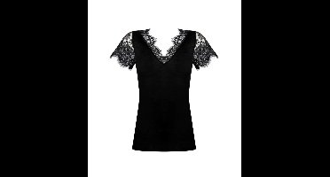 Lise Charmel Kleding Plaisir Caresse luxe V-hals T-shirt k/mouw ANJ9110