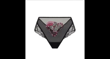 Lise Charmel Lingerie Floraison Passion Hoge slip zwart roze ACH1986