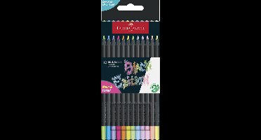 Faber Castell Black Edition Kleurpotloden - 12 stuks - neon & pastel