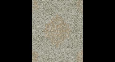 Galerie Lustre Behang met grote metallic ornamenten - CM2486