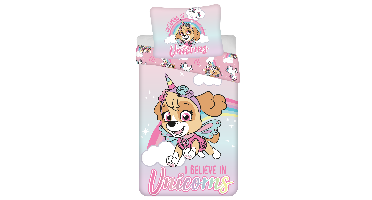 Paw Patrol Dekbedovertrek I Believe in Unicorns - Katoen