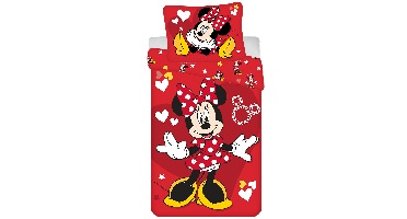 Disney Minnie Mouse Dekbedovertrek Red Heart - Katoen