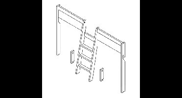 Lifetime schuine trap en diversen voor 4-in-1 bed