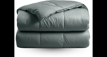 Zelesta Zelesta Satinbed Grateful Green 140x200 cm - Satijnen Hoesloos Dekbed met Vaste Overtrek