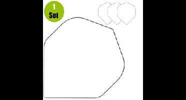 Poly Plain Dartflights - Wit