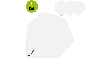 Poly Plain Dartflights - Clear