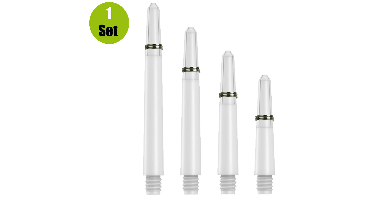 Lena Nylon Dartshafts + Ring - Wit