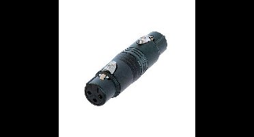 Neutrik NA3FF-B XLR female naar XLR female adapter zwart