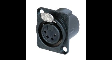 Neutrik NC4FD-LX-BAG Female XLR chassisdeel 4p zwart