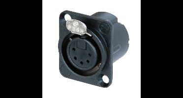 Neutrik NC5FD-LX-BAG Female XLR chassisdeel 5p zwart