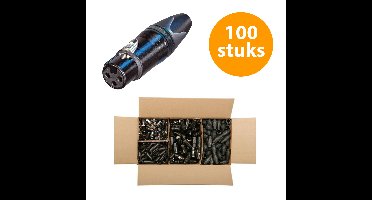 Neutrik NC3FXX-BAG Female XLR kabeldeel 3p zwart 100 stuks