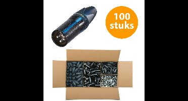 Neutrik NC3MXX-BAG Male XLR kabeldeel 3p zwart 100 stuks