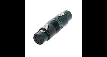 Neutrik NA5FF-B 5p DMX female naar 5p DMX female adapter zwart