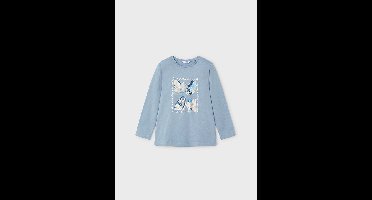Mayoral Meisjes shirt lange mouw - Hemels blauw