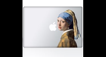 Laptop sticker meisje met de parel