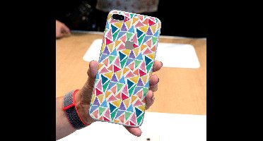 Aquarel mozaïek geometrische sticker