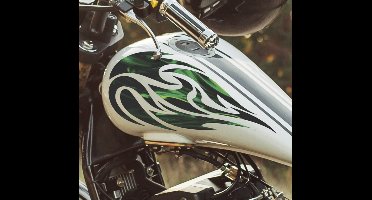Tribal vlam motor sticker zelfklevend