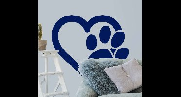 Muurstickers huisdieren Hart met poot